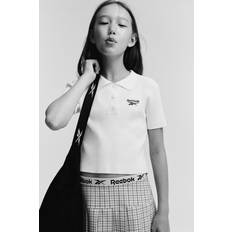 Recycled Materials Polo Shirts Children's Clothing H&M Embroidered-Detail Polo Shirt - White