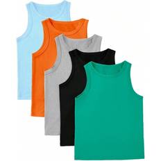 Boys Tank Tops Children's Clothing Shein Comfortable Casual Sleeveless Undershirt - Tween Boy