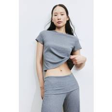 H&M Ribbed T-shirt - Grey