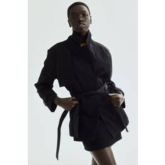 H&M Coats H&M Short Twill Trench Coat - Black