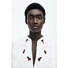 H&M Broderie Anglaise Blouse - White