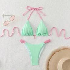 Florals Swimwear Shein Bikini Swimwear American Style Cute Floral Sexy Vacation Set - Summer Beach