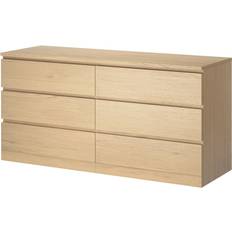 IKEA Natur Byråer IKEA MALM White Oak Byrå 160x78cm