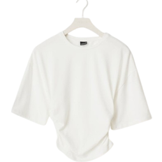 Gina Tricot Soft Touch Ruched Tee - Off White