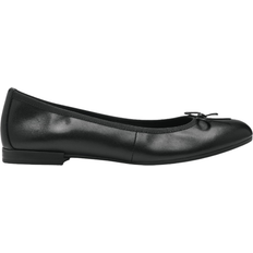 Tamaris Leather Ballerina - Black