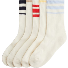 Genbrugsmaterialer Strømper Børnetøj H&M Girls 5-Pack Ribbed Terry Socks - Blue