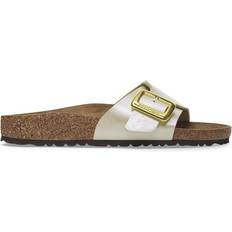 Birkenstock Catalina Luxe Buckle Birko-Flor - Graceful Pearl White