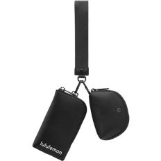 Dual Pouch Wristlet Wallet - Black