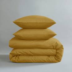 Dunelm Pure Cotton Plain Dye Duvet Cover Yellow (200x135cm)