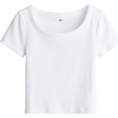 H&M Ribbed Jersey Shirt - White (1239533001)