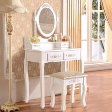 Temu Uenjoy White Schminktisch 40x143cm