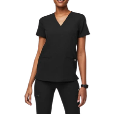 FIGS Casma Three-Pocket Scrub Top - Black