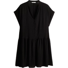 H&M Crinkled Tunic Dress - Black