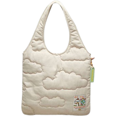 Coach Loop Flat Tote With Quilting - Cloud