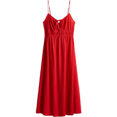 H&M Crinkled Jersey Dress - Red