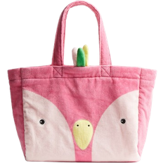 H&M Animal Motif Beach Bag - Pink/Parrot