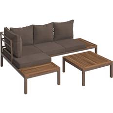 Holz Lounge-Sets Ambia Garden 2306001701 Outdoor Lounge Set, 1 Table incl. 2 Sofas