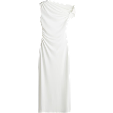 H&M One Shoulder Top with Twisted Detail - White