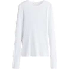 H&M Ribbed Cotton Top - White