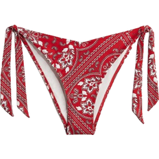 H&M Tie Tanga Bikini Bottoms - Red/Paisley