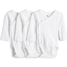 H&M 3er-Pack Langarmbodys Weiß 0-1M