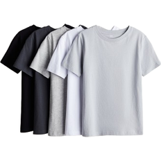 H&M 5er-Pack T-Shirts Grau 146/152 10-12Y