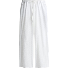 H&M Straight Drawstring Trousers - White