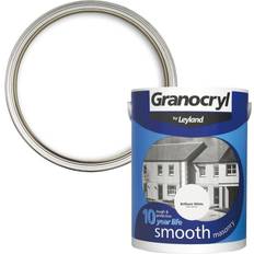 Outdoor Use - White Paint Leyland Trade Granocryl Smooth Masonry Paint Brilliant White 2.5L