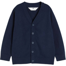 3/4 Cardigans Children's Clothing H&M Fine-Knit Cotton Cardigan - Navy Blue (1066375002)