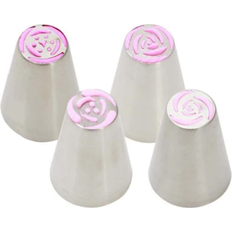 Shein 4pcs/set Stainless Steel Piping Nozzle, Silver Baking Cream Tyllset