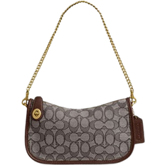 Coach Swinger Bag In Signature Jacquard - Brass/Oak Maple