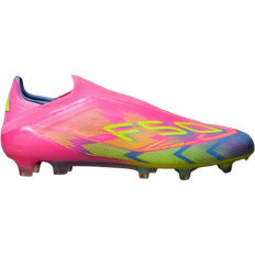 Men - Pink Shoes adidas F50 Elite Laceless Firm Ground Cleats - Lucid Pink/Lucid Lemon/Blue Fusion