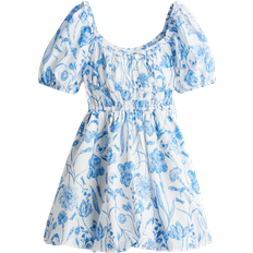 H&M Bubble Hem Cotton Dress - White