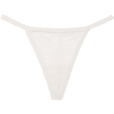 PINK The Wink G String Floral Lace Knickers - Coconut White