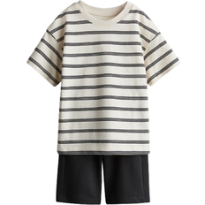 H&M Boys 2-Piece T-Shirt And Shorts Set - Grey