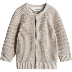 H&M Baby Baumwollcardigan in Patentstrick Braun 9-12M