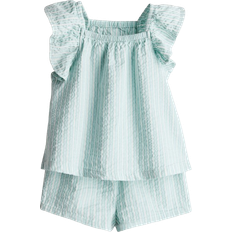9-12M Other Sets Children's Clothing H&M Set 2-Piece - Light Turquoise/Striped (1123543011)
