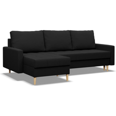 Mebligo Sleeping Function Black Sofa 3 Seater
