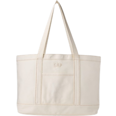 GAP Denim Logo Tote Bag - White Denim
