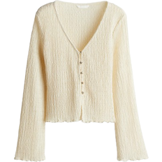 H&M Textured Jersey Top - Light Beige