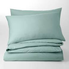 Dunelm Pure Cotton Plain Dye Duvet Cover Green (220x230cm)