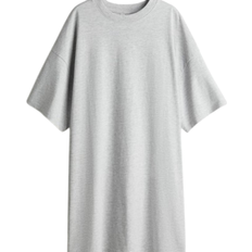 H&M Oversized T-shirt Dress - Light Grey Marl