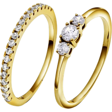 Pan Jewelry 2 In 1 Ring - Gold/Transparent