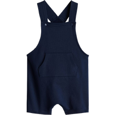 H&M Sweatshirt Dungaree Shorts - Navy Blue (1227654005)