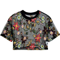 Shein Summer Vacation Women Floral Embroidery Fashion Women Top