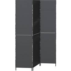 vidaXL 3 Panels Black Rumsavdelare 146x180cm