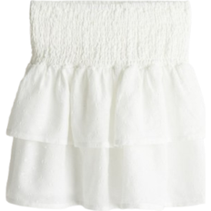 H&M Smocksyet Nederdel - Hvid (1281924001)