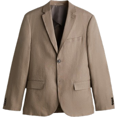 H&M Slim Fit Linen Jacket - Dark Beige