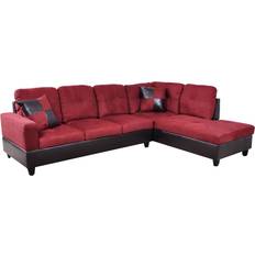 Hommoo Living Room Furniture Sets Red Sofa 103.5" 4 Seater