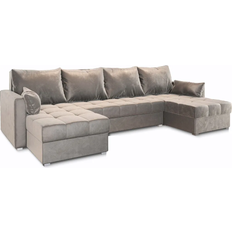Masseno Ecksofa NAKO U-Form PAROS 02 Beige Sofa 285cm 4 Seater